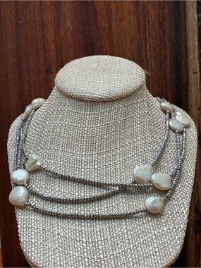 Lucas Lameth 60” Freshwater Pearls Beaded Necklace